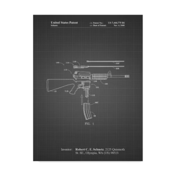 Cole Borders 'Ar 15' Canvas Art, 35x47, Trademark Fine Art, Mfr#: ALI22021-C3547GG